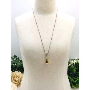 Vintage Necklace Silver Gold Toned Perfumery 23" length